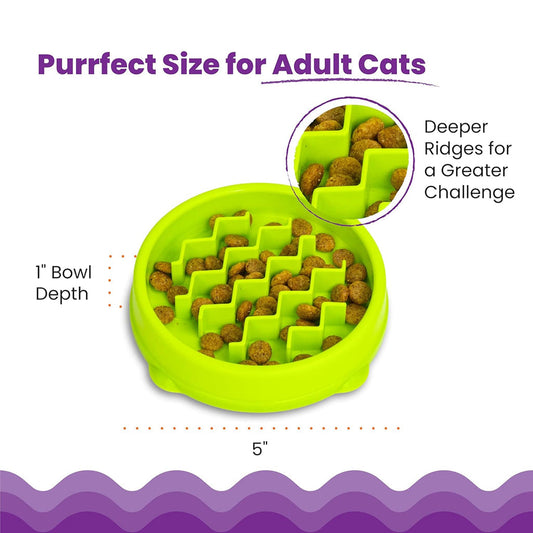 Catstages Kitty Slow Feeder-Green