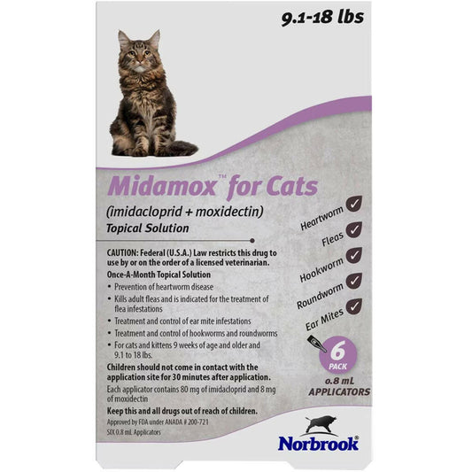 Midamox for Cats, 9.1-18 lbs