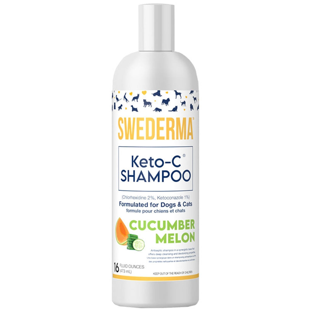 Swederma Keto-C Shampoo bottle for dogs and cats on a white background