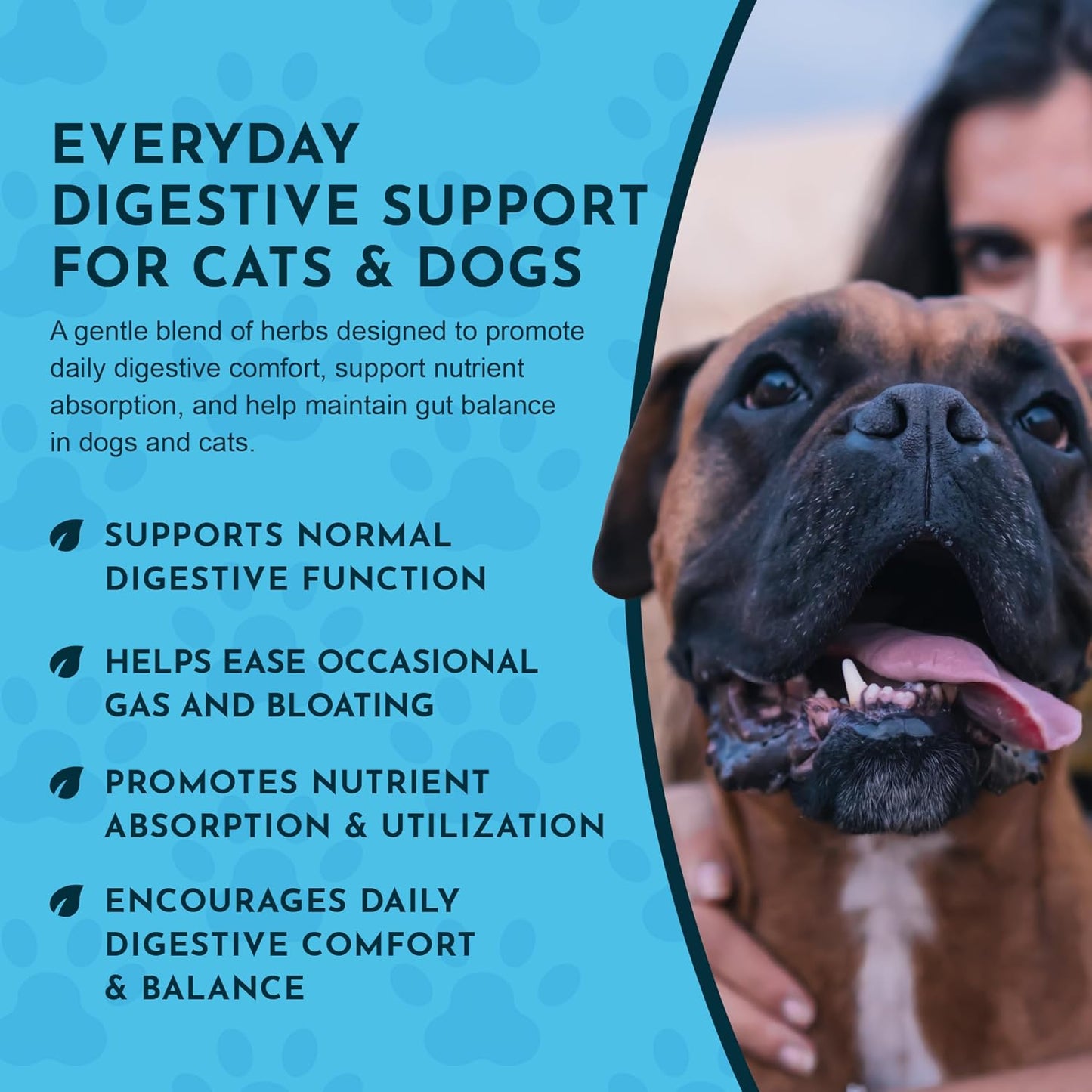 Animal Essentials Herbal Tonic Blend Daily Digestion Gastric Distress & Fresh Breath for Dogs & Cats - Dog Supplements
