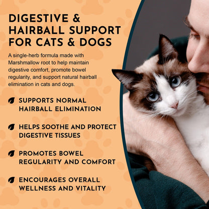 Animal Essentials Herbal Tonic Blend Hairball Relief Prevents & Removes Hairballs for Dogs & Cats - Dog Supplements &