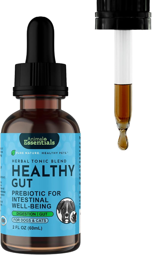 Animal Essentials Herbal Tonic Blend Healthy Gut Prebiotic for Intestinal Well-Being for Dogs & Cats - 2-oz - Dog