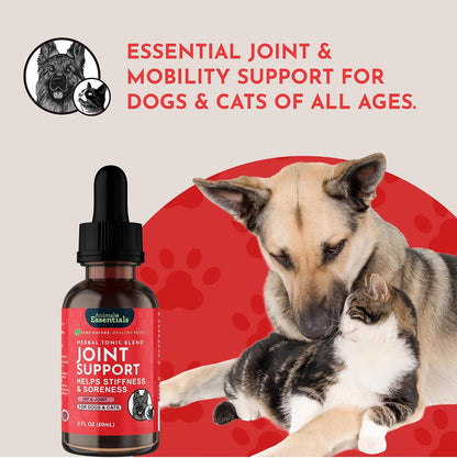 Animal Essentials Herbal Tonic Blend Joint Support Helps Stiffness & Soreness for Dogs & Cats - Dog Supplements &