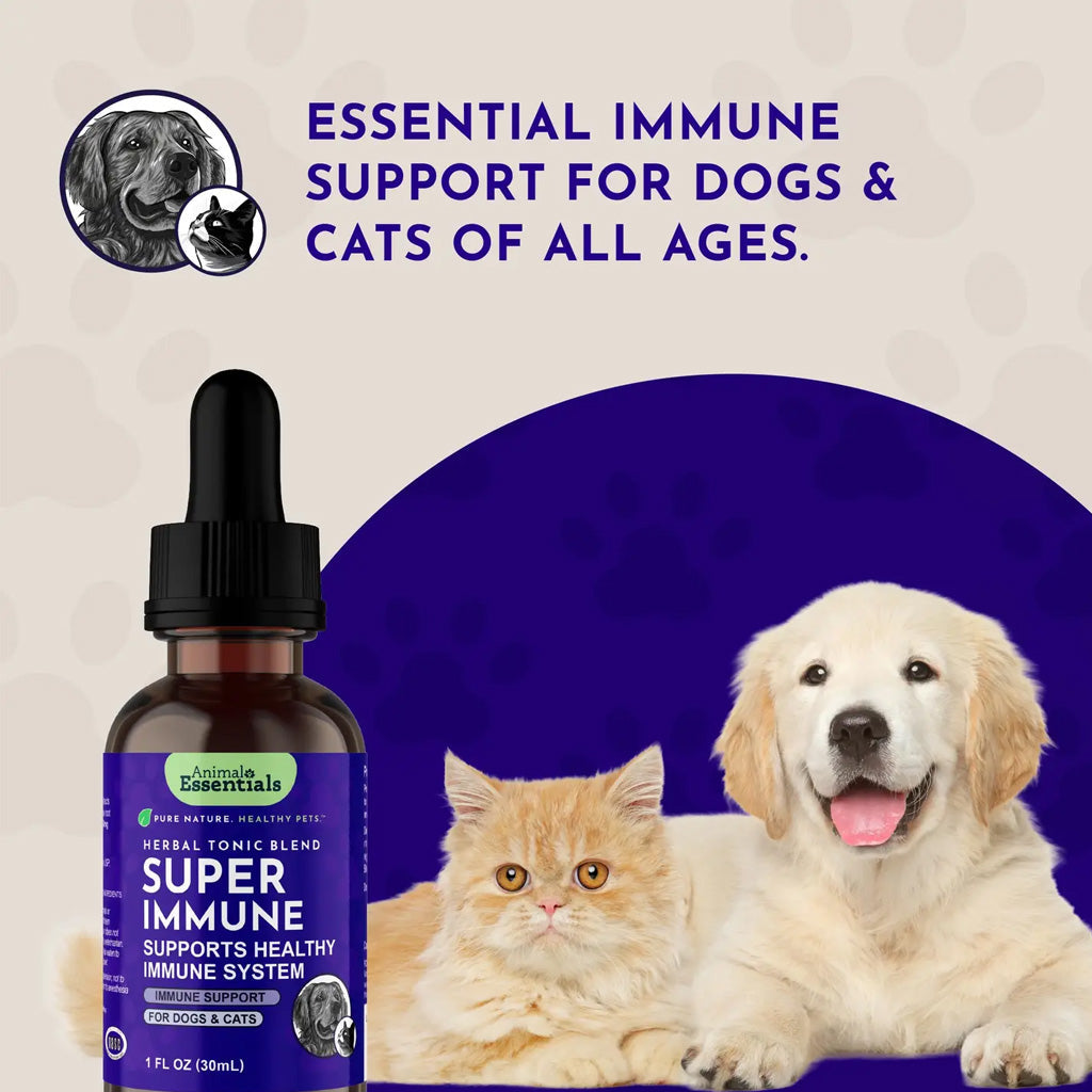 Animal Essentials Herbal Tonic Blend Super Immune Supports Healthy Immune System for Dogs & Cats - Dog Supplements &