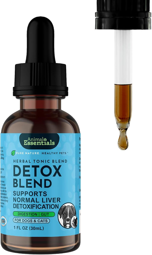 Animal Essentials Herbal Tonic Detox Blend Supports Normal Liver Detoxification for Dogs & Cats - 1-oz - Dog
