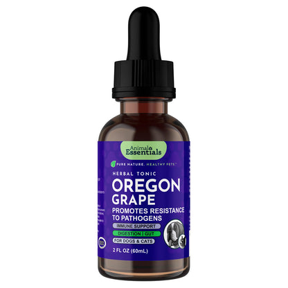 Animal Essentials Herbal Tonic Oregon Grape Promotes Resistance to Pathogens for Dogs & Cats - 2-oz - Dog Supplements &