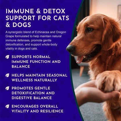 Animal Essentials Herbal Tonic Resist & Renew Boosts Immunity & Toxin Elimination for Dogs & Cats - Dog Supplements &