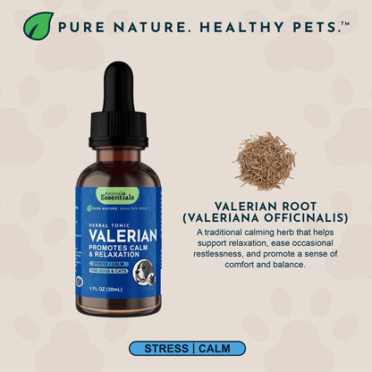 Animal Essentials Herbal Tonic Valerian Promotes Calm & Relaxation for Dogs & Cats - Dog Supplements & Vitamins 9