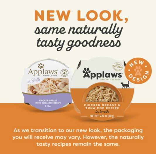 Applaws Natural Chicken Breast with Tuna Roe in Broth Can Cat Food