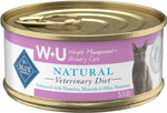 Blue Buffalo Natural Veterinary Diet W + U Weight Management + Urinary Care Chicken Wet Cat Food 5.5-oz case of 24