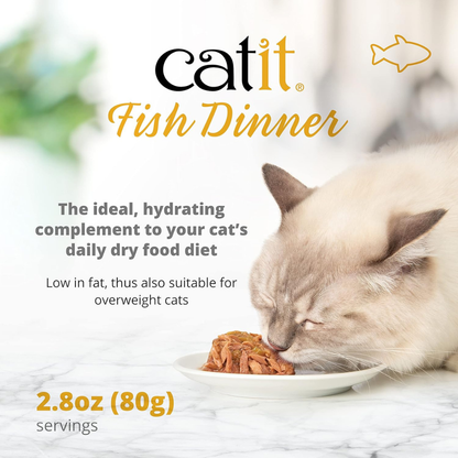Catit Fish Dinner with Salmon & Green Beans Wet Cat Food (2.8 oz) - Cat Food 7