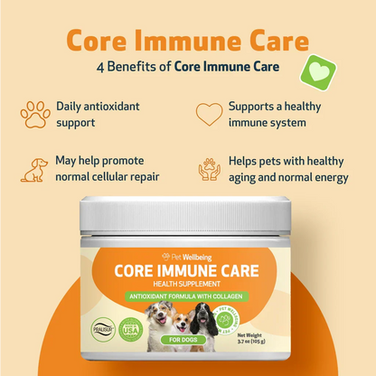 CORE IMMUNE CARE Daily Antioxidant and Nutritional Supplement for Dogs and Cats (3.7 oz) - Dog & Cat Supplements &