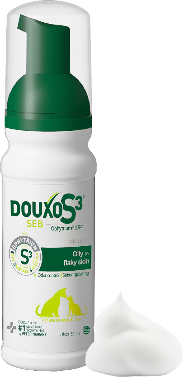 Douxo S3 SEB Odor-Control Seboregulating Dog & Cat Mousse (5.1 oz) - All Dog Grooming 1