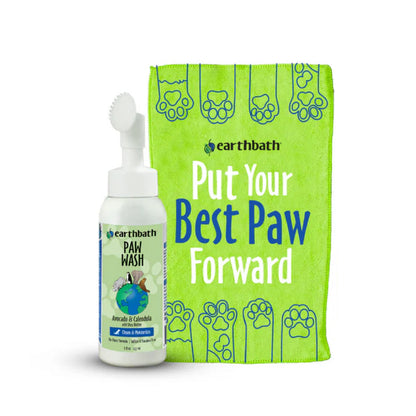 Earthbath Paw Wash with Scrubber Brush for Dogs & Cats (8 oz)