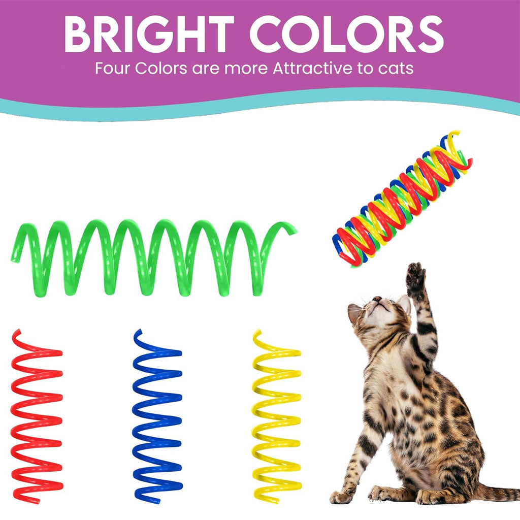 Ethical Pet Spot Colorful Springs Catnip Toy Thin, Assorted, 3"
