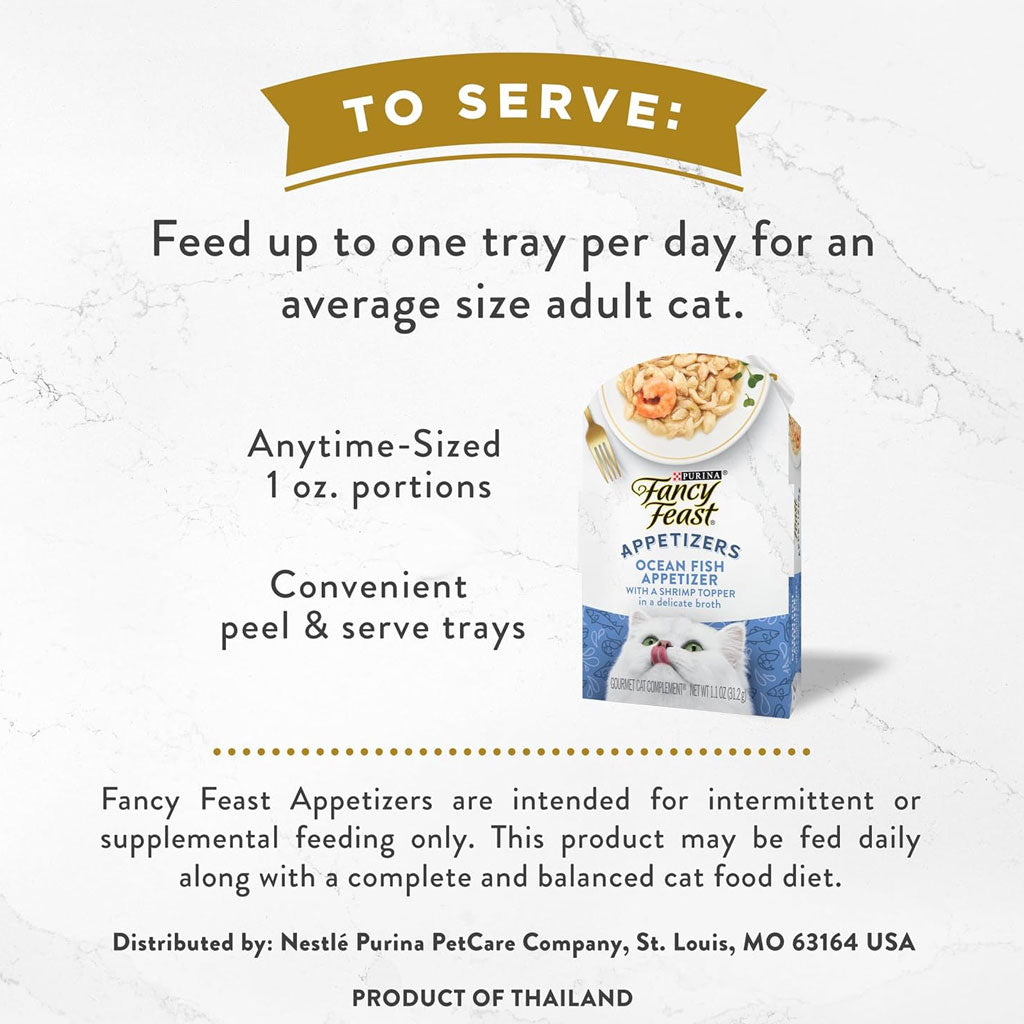 Fancy Feast Appetizers Oceanfish with a Shrimp Topper Lickable Cat Treats