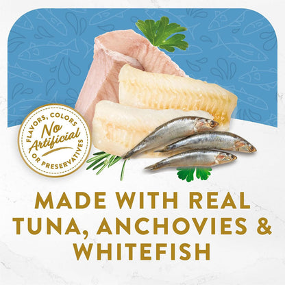 Fancy Feast Classic Broths with Tuna, Anchovies & Whitefish Supplemental Wet Cat Food Pouches
