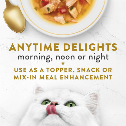 Fancy Feast Classic Broths with Tuna & Vegetables Supplemental Wet Cat Food Pouches