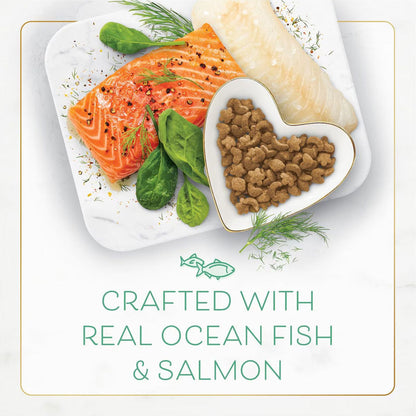 Fancy Feast Gourmet Ocean Fish & Salmon & Accents of Garden Greens Dry Cat Food