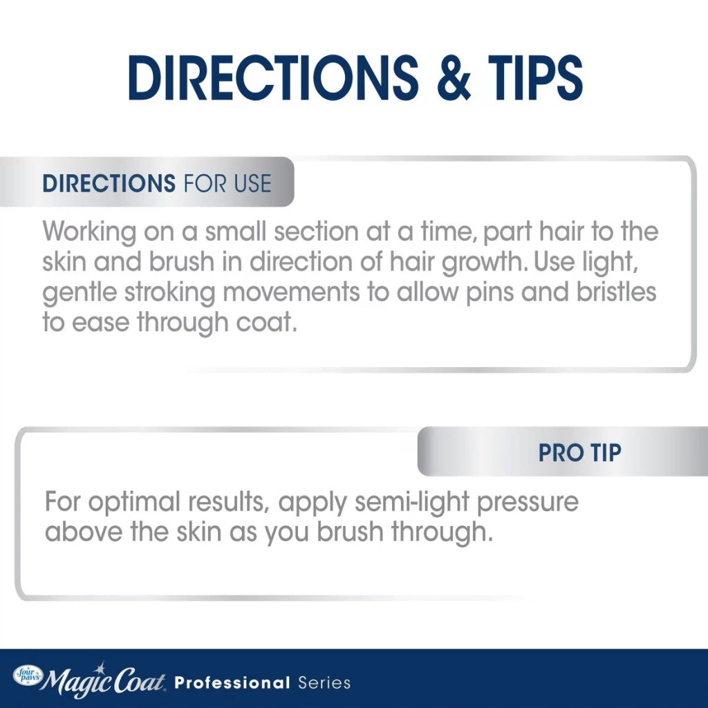 Four Paws Magic Coat Professional Series Self-Cleaning Slicker Brush For Pets