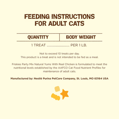 Friskies Party Mix Natural Yums Chicken Recipe Cat Treats - Cat Treats 7