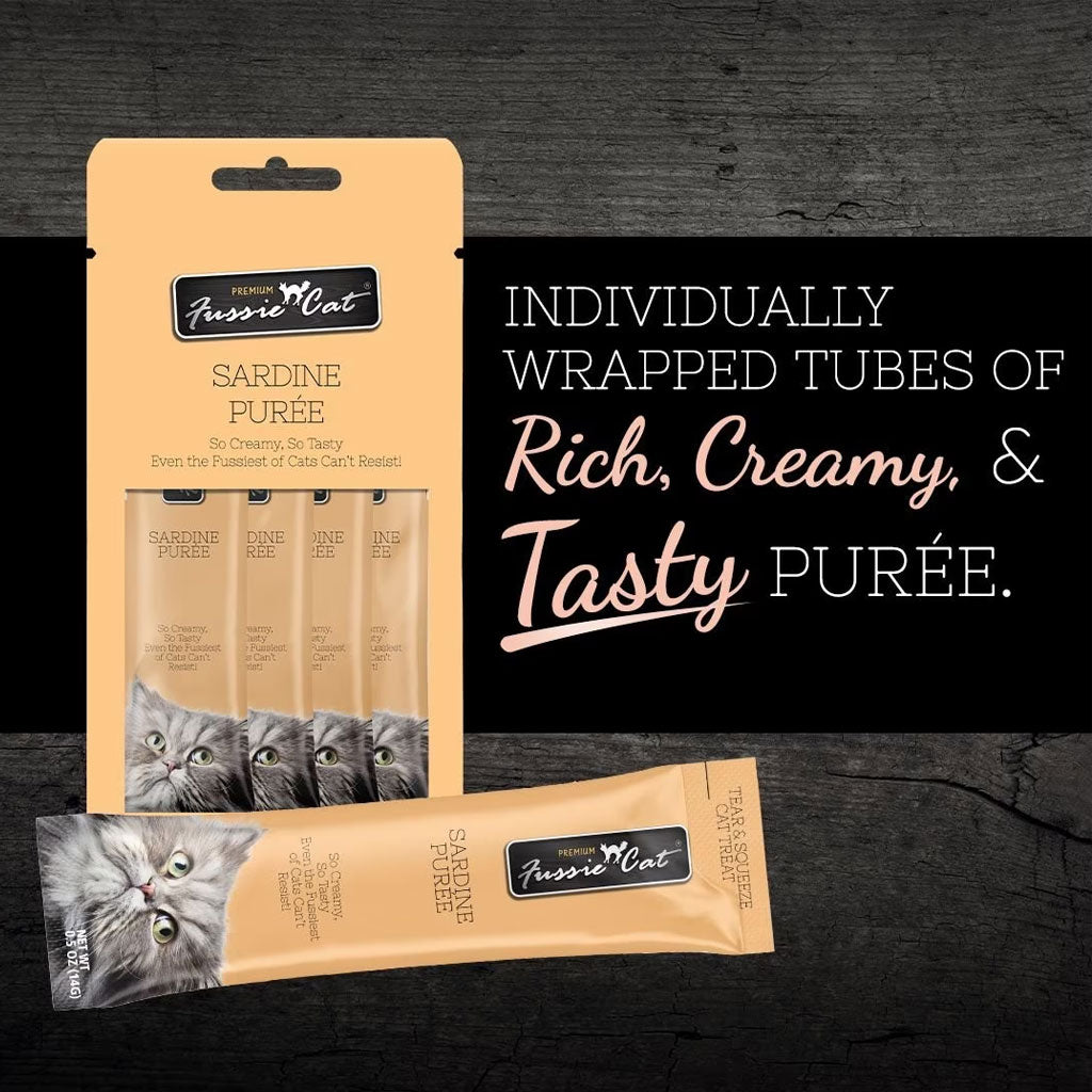 Fussie Cat Sardine Puree Lickable Cat Treats