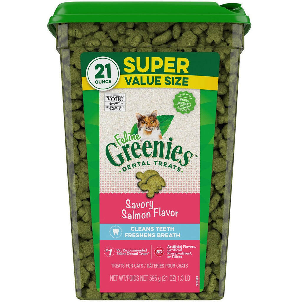 Greenies Feline Savory Salmon Flavor 21oz