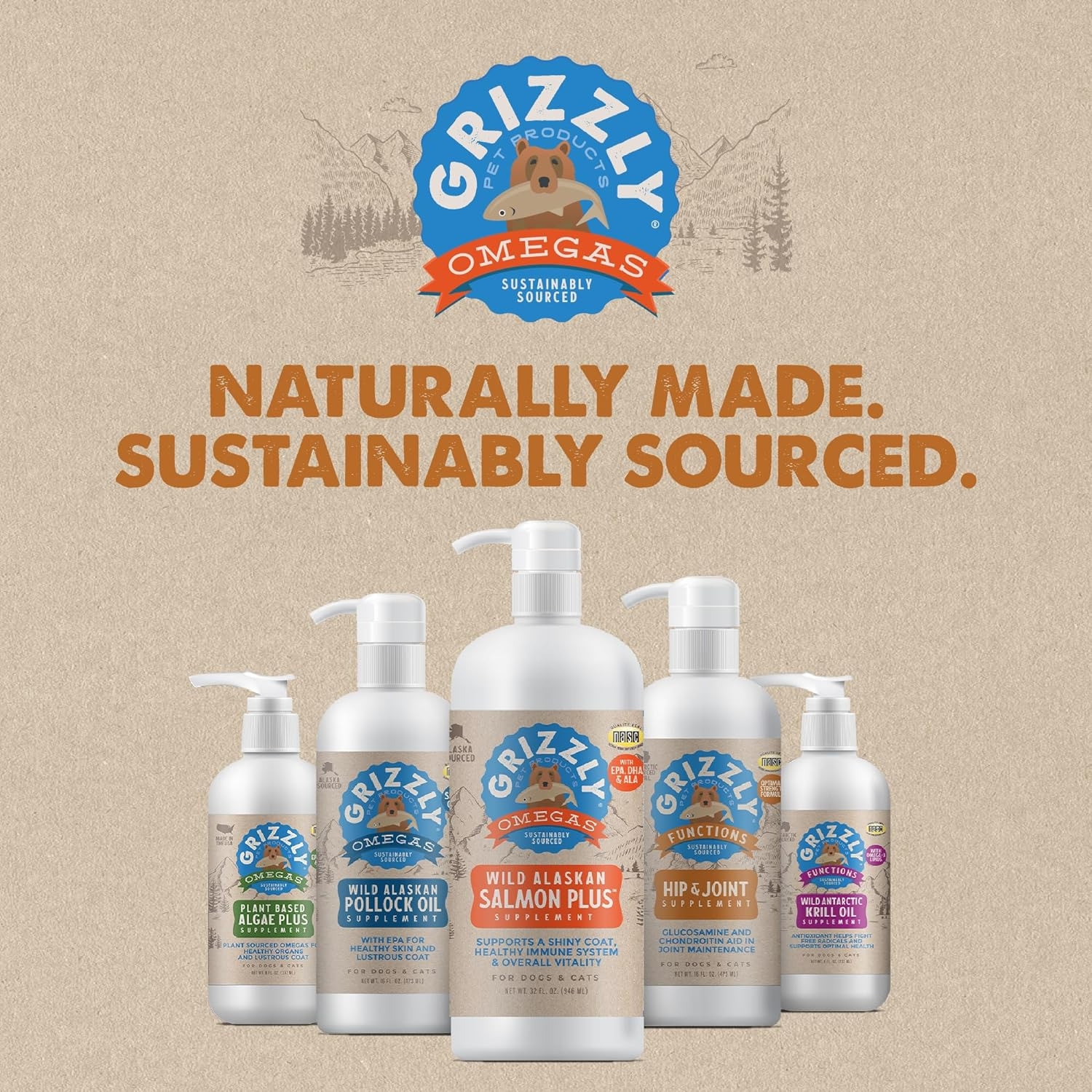 Grizzly Salmon Oil Omega Plus Supplement For Dogs - Dog Food 15