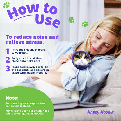 Happy Hoodie Calming Band For Dogs & Cats- Small BLACK