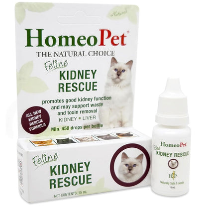 HomeoPet Feline Kidney Rescue 15-ml - Cat Health Care & Wellness 1
