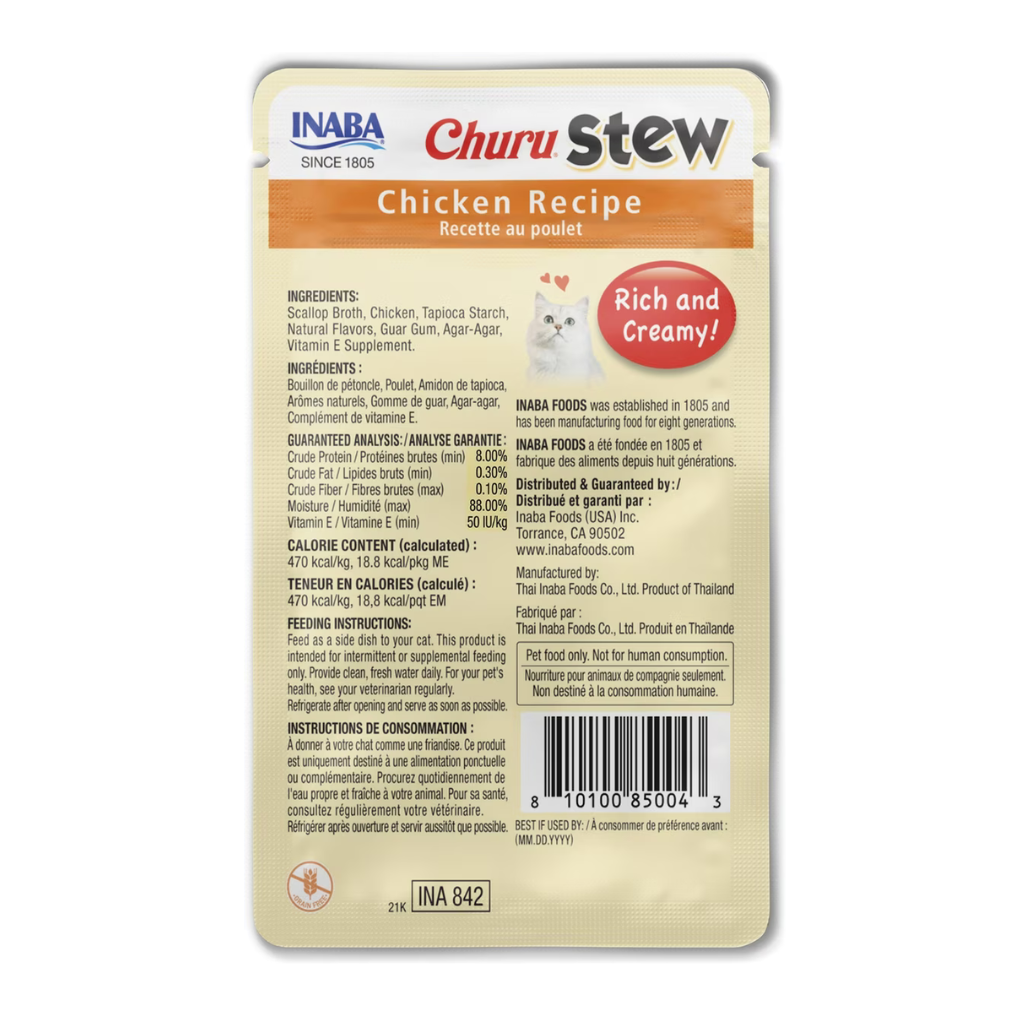 Inaba Churu Stew for Cats (1.4 oz x 12 puches) - Cat Food 9
