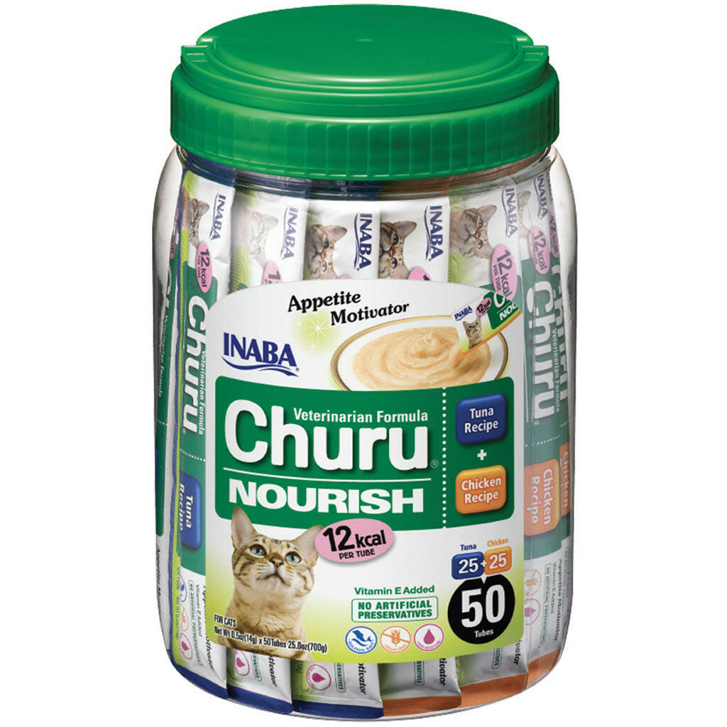 INABA Veterinarian Formula Churu Nourish Chicken & Tuna Recipe Lickable Treats for Cats - Cat Treats 12