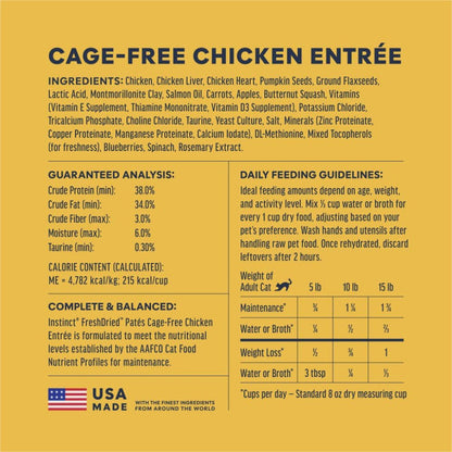 Instinct Fresh Dried Patés Freeze-Dried Raw Chicken Entrée for Cats - Cat Food 8