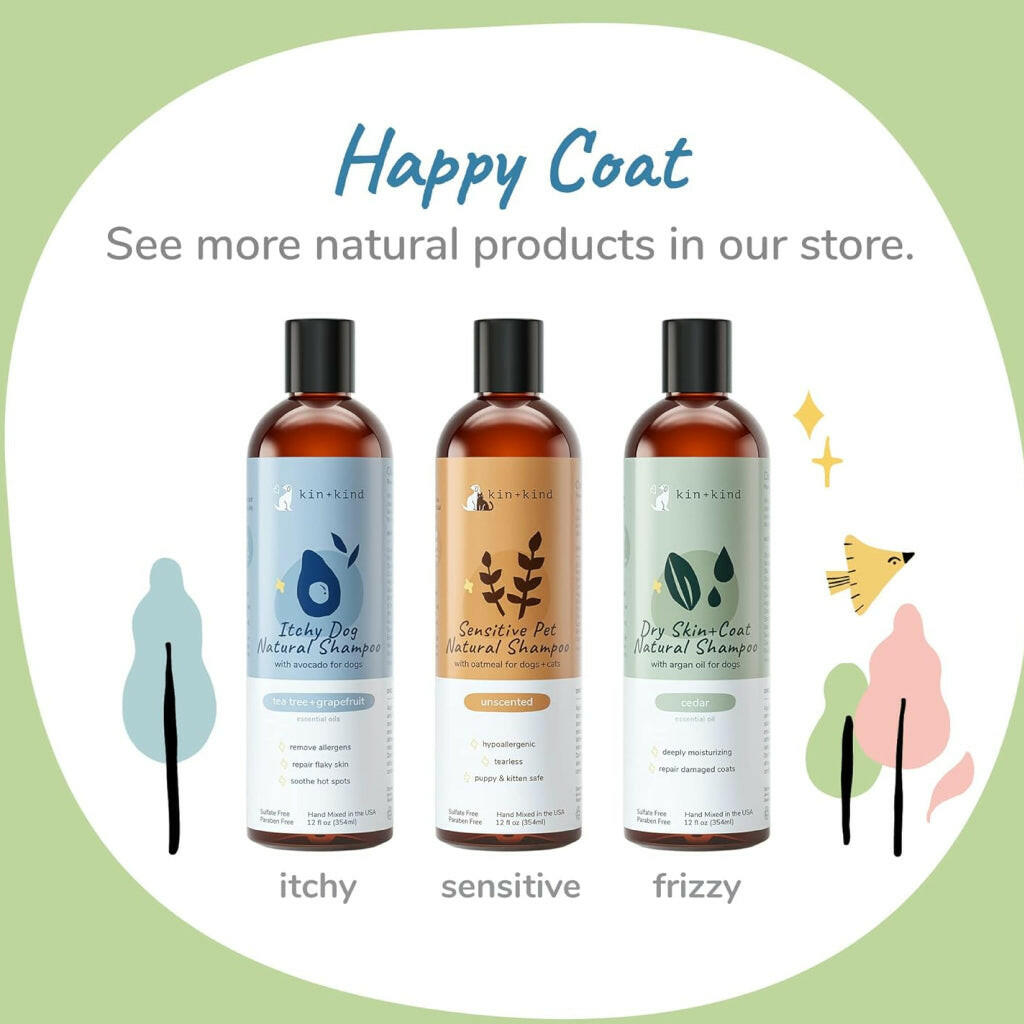 kin+kind Oatmeal Natural Lavender Shampoo For Dogs & Cats (12 oz)
