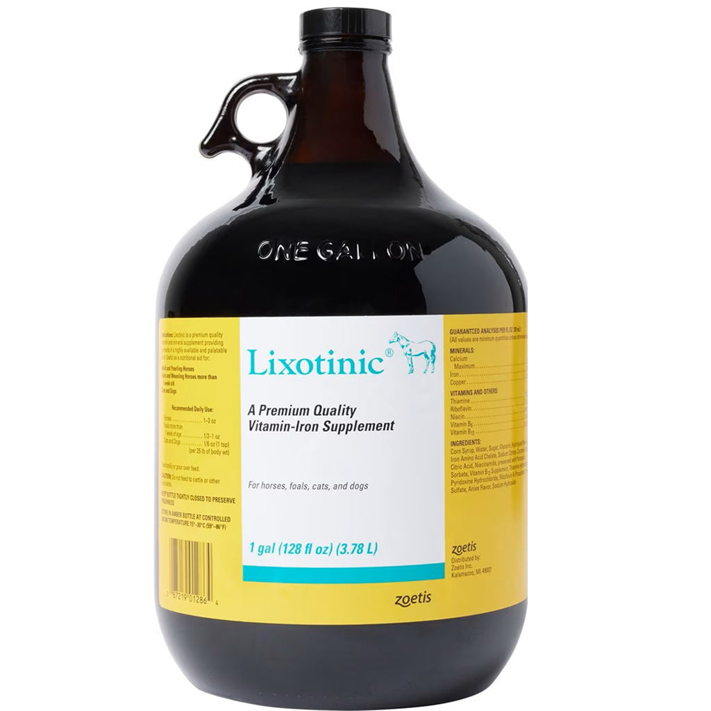 Lixotinic Liquid Vitamin & Mineral Supplement for Horses, Cats and Dogs - 1 Gallon or 3.78L