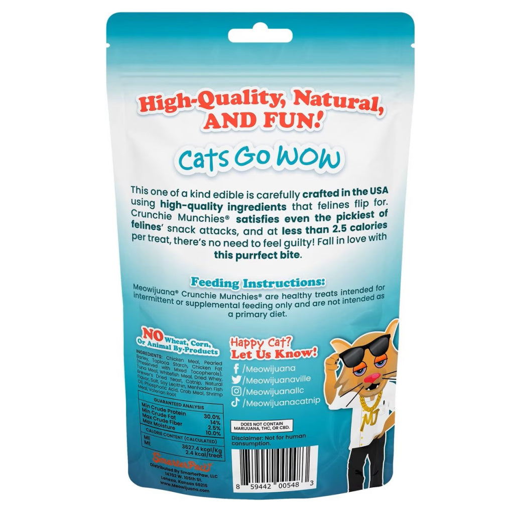 Meowijuana Crunchie Munchies Seafood Medley Flavor Catnip Treats (3 oz)