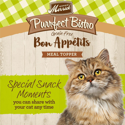 Merrick Purrfect Bistro Grain Free Bon Appetits Gravies Adult Wet Cat Food Turkey Recipe Chunks in Gravy (3 oz x 24