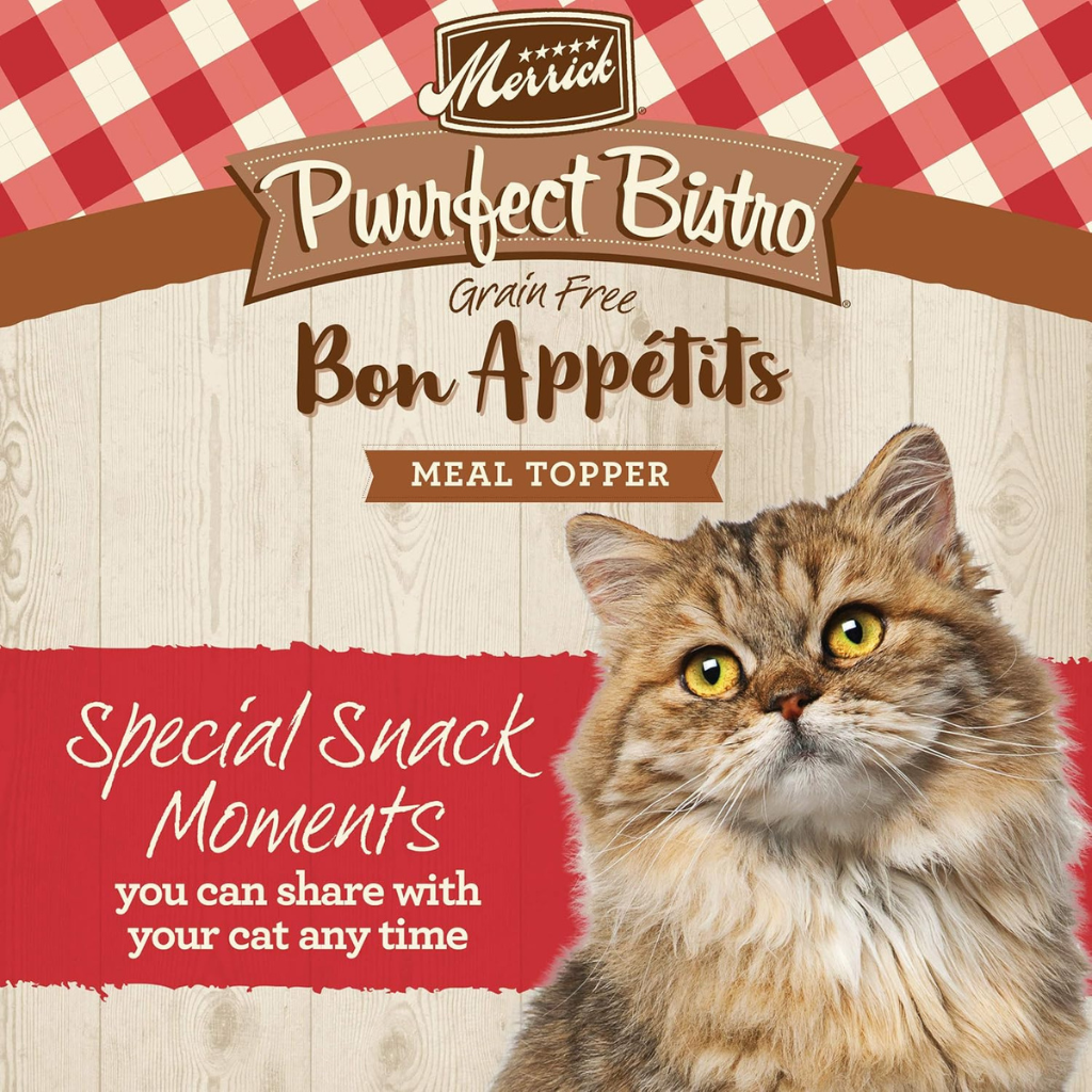 Merrick Purrfect Bistro Grain Free Bon Appetits Gravies Adult Wet Cat Food Beef Recipe Chunks in Gravy (3 oz x 24