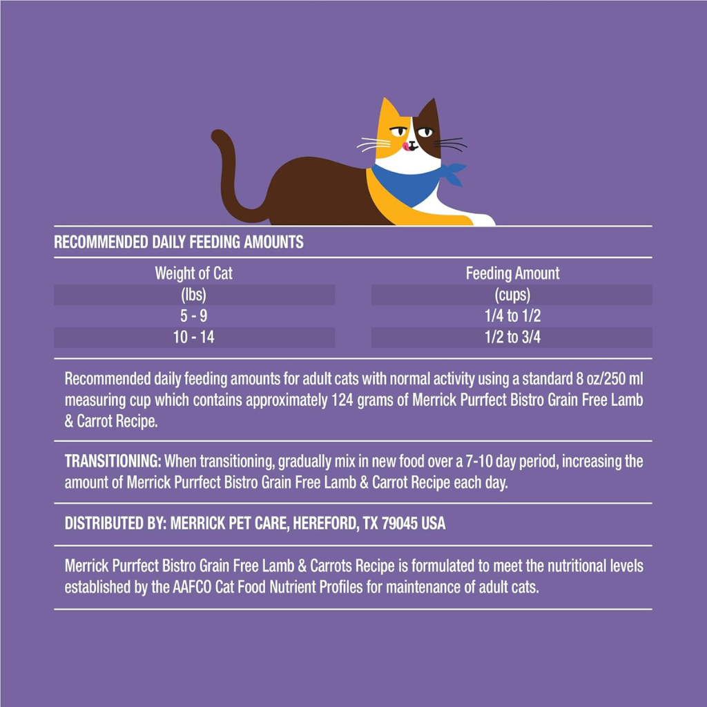 Merrick Purrfect Bistro Grain Free Pasture-Raised Lamb & Carrots Recipe Dry Cat Food - Cat Food 4