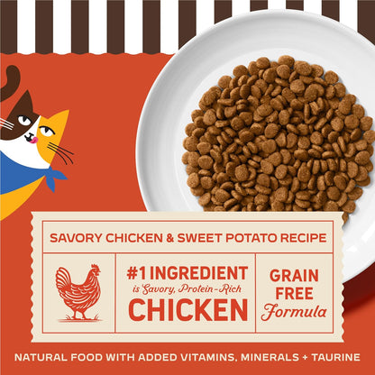 Merrick Purrfect Bistro Grain Free Savory Chicken & Sweet Potato Recipe Dry Cat Food - Cat Food 2