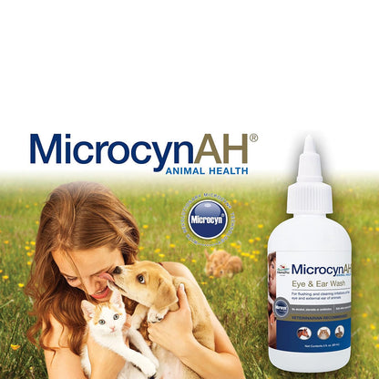 MicrocynAH Ear & Eye Wash For Pets (3 oz)