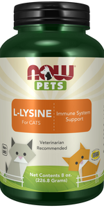 NOW Pets L-Lysine for Cats 8 oz. Powder - Cat Supplements & Vitamins 1