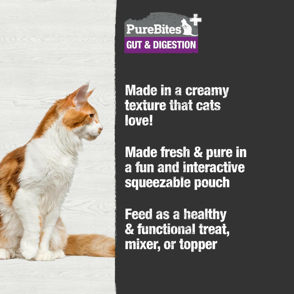 PureBites Plus Squeezables- Gut & Digestion Food Topping For Cat (2.5 oz)