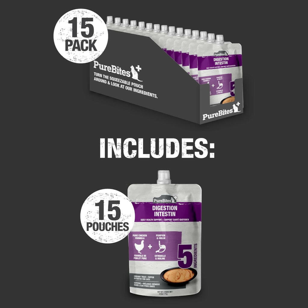 PureBites Plus Squeezables- Gut & Digestion Food Topping For Cat (2.5 oz)