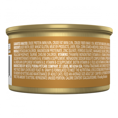 Purina Fancy Feast Gravy Lovers Beef Feast Gourmet Cat Food in Wet Cat Food Gravy
