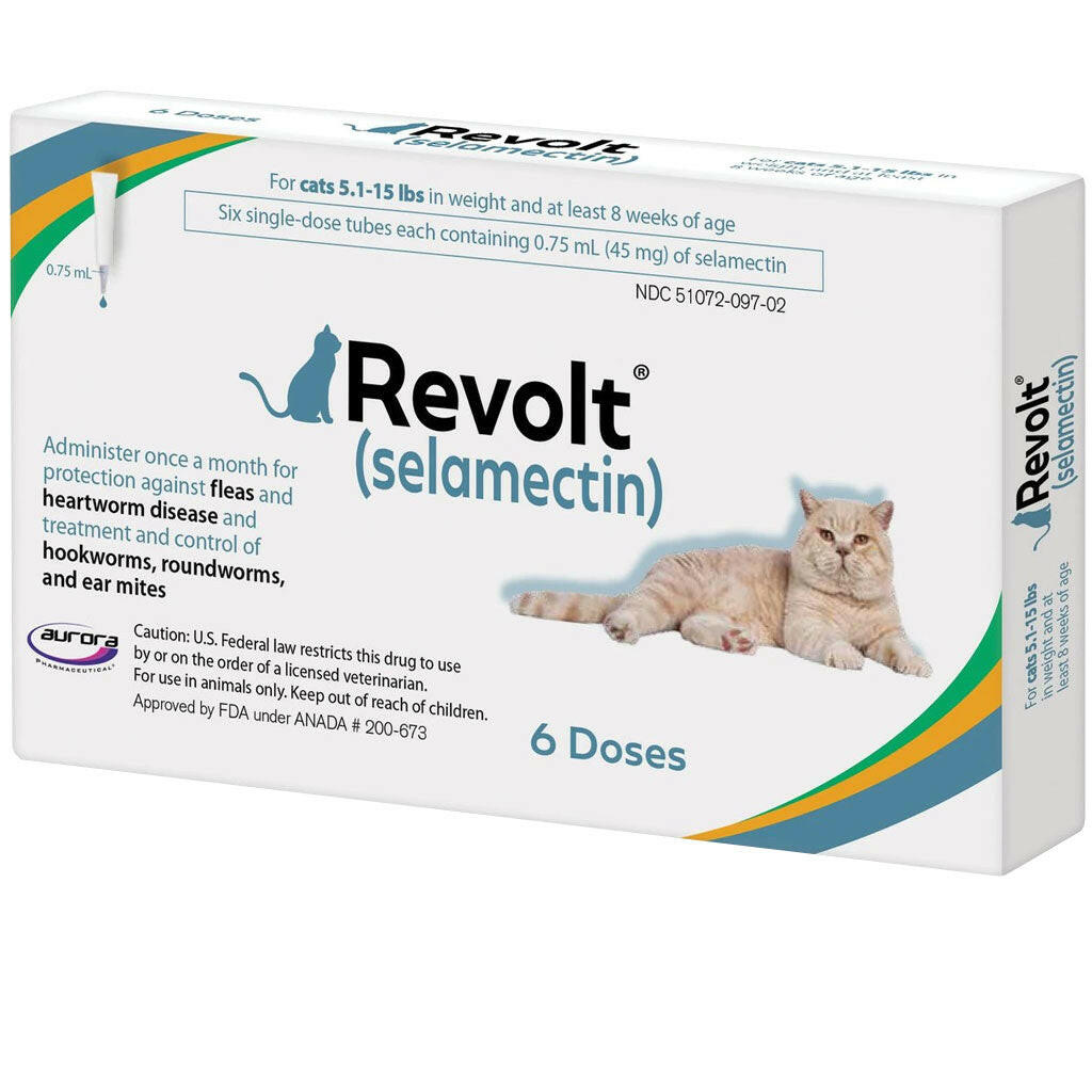 Revolt Topical Solution for Cats 5.1-15 lbs 6 doses