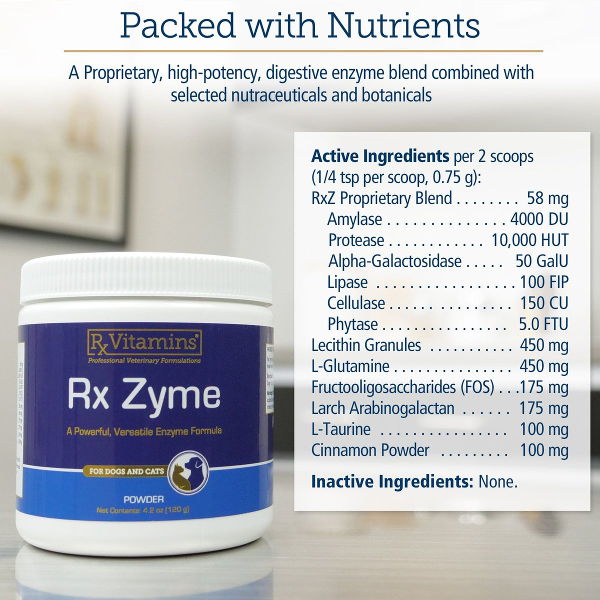 Rx Zyme Digestive Enzyme Powder (4.2 oz) - Dog Supplements & Vitamins 4