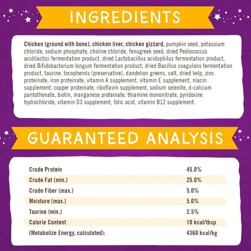 Stella & Chewy's Marie’s Magical Dinner Dust Cage Free Chicken Recipe Freeze-Dried Cat Food Topper (7 oz)