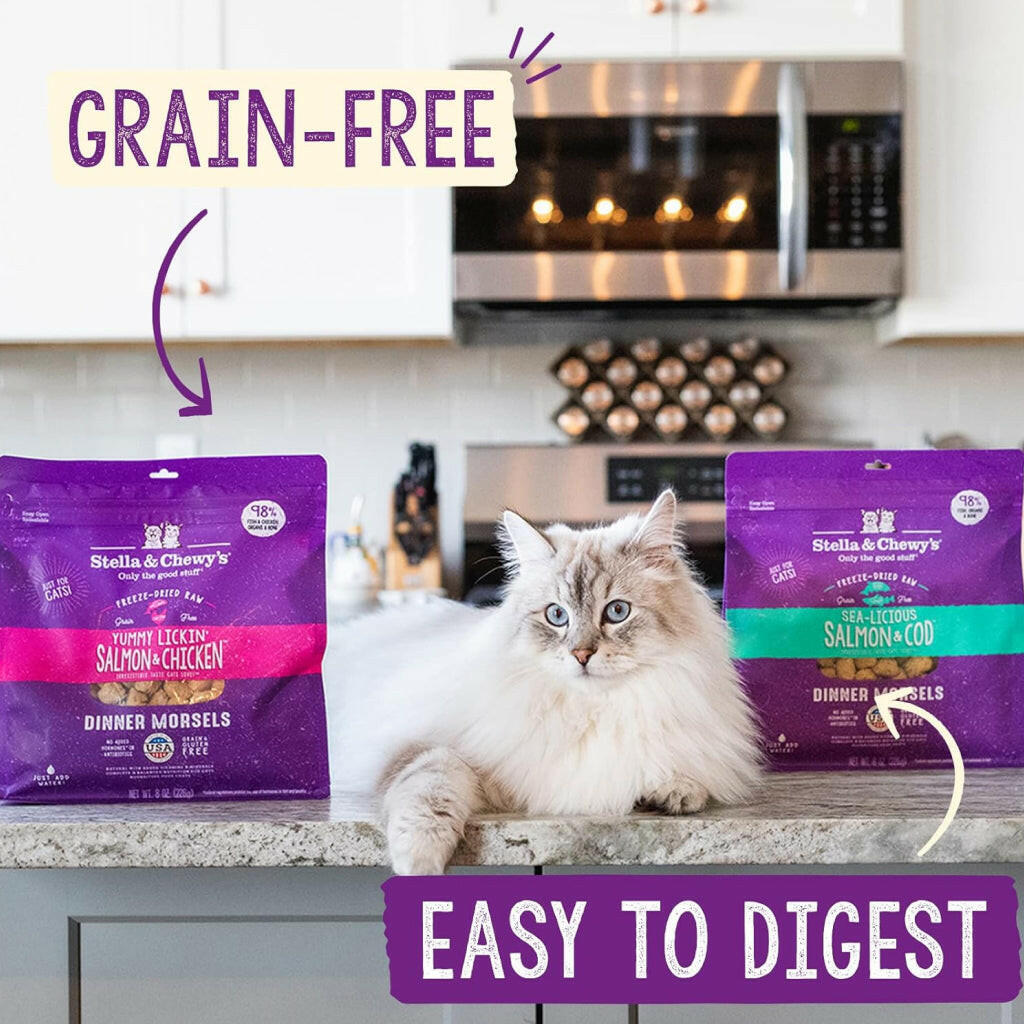 Stella & Chewy's Tummy Ticklin' Turkey Dinner Morsels Freeze-Dried Raw Food for Cats (18 oz)