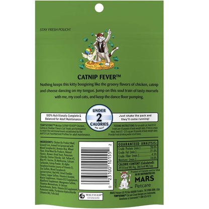 Temptations MixUps Catnip Fever Flavor Soft & Crunchy Treats for Cats 3oz backside